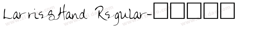 LarriesHand Regular字体转换
